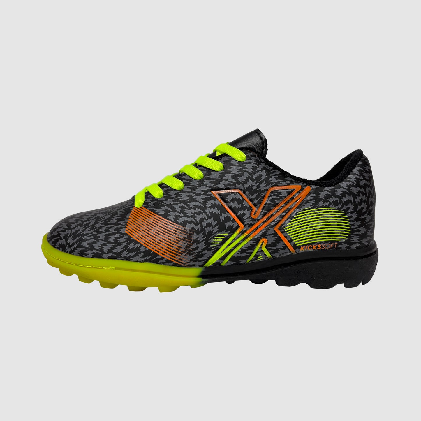 Zapatillas multicancha Fut5 X KICKSSOFT Negro - KIDS