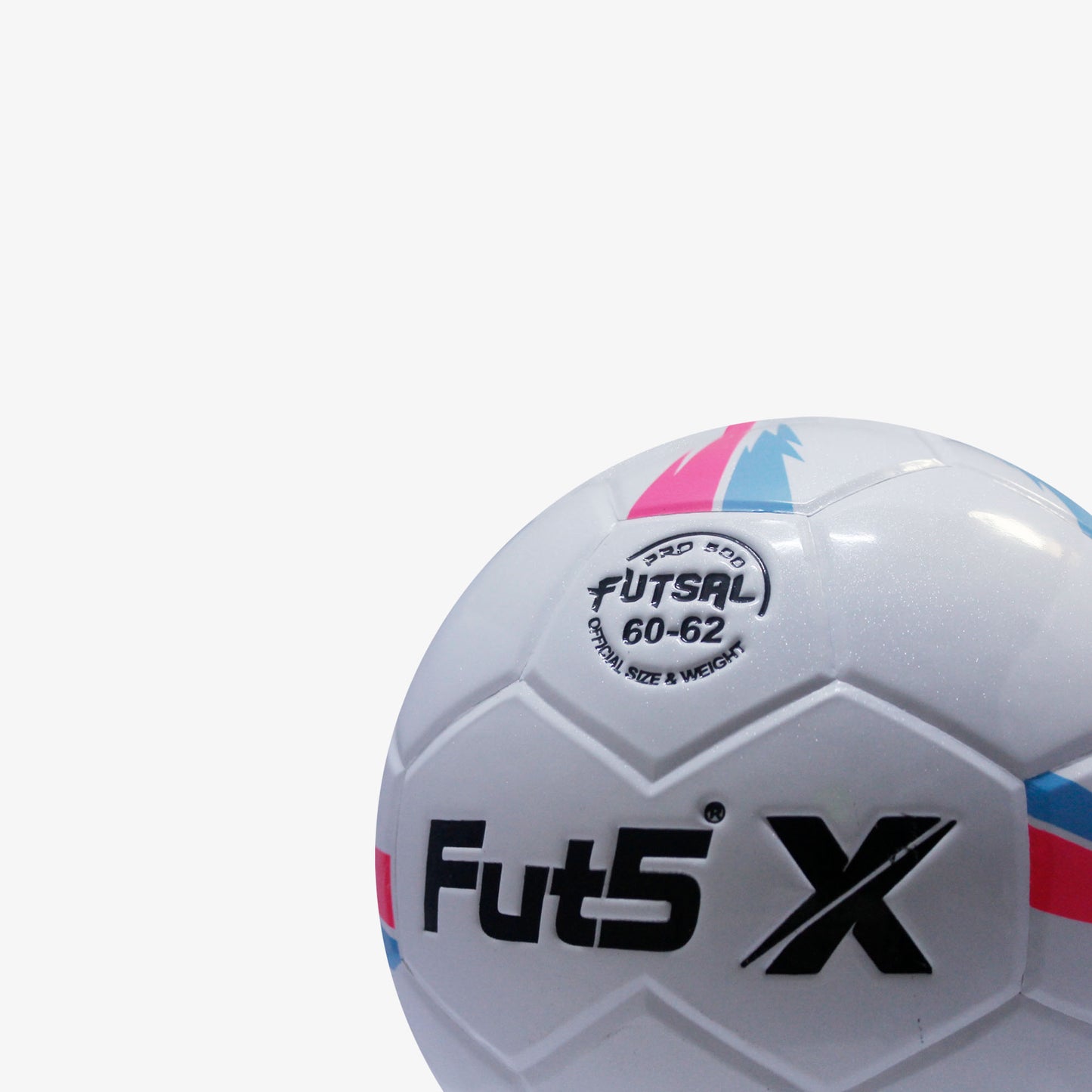 Balón Fut5 X Blanco/Fuxia