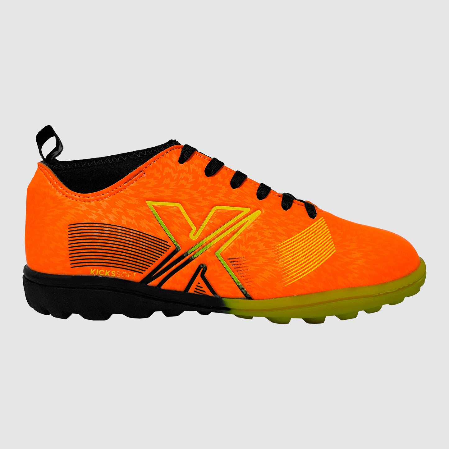 Zapatillas multicancha Fut5 X KICKSSOFT Naranja - Junior