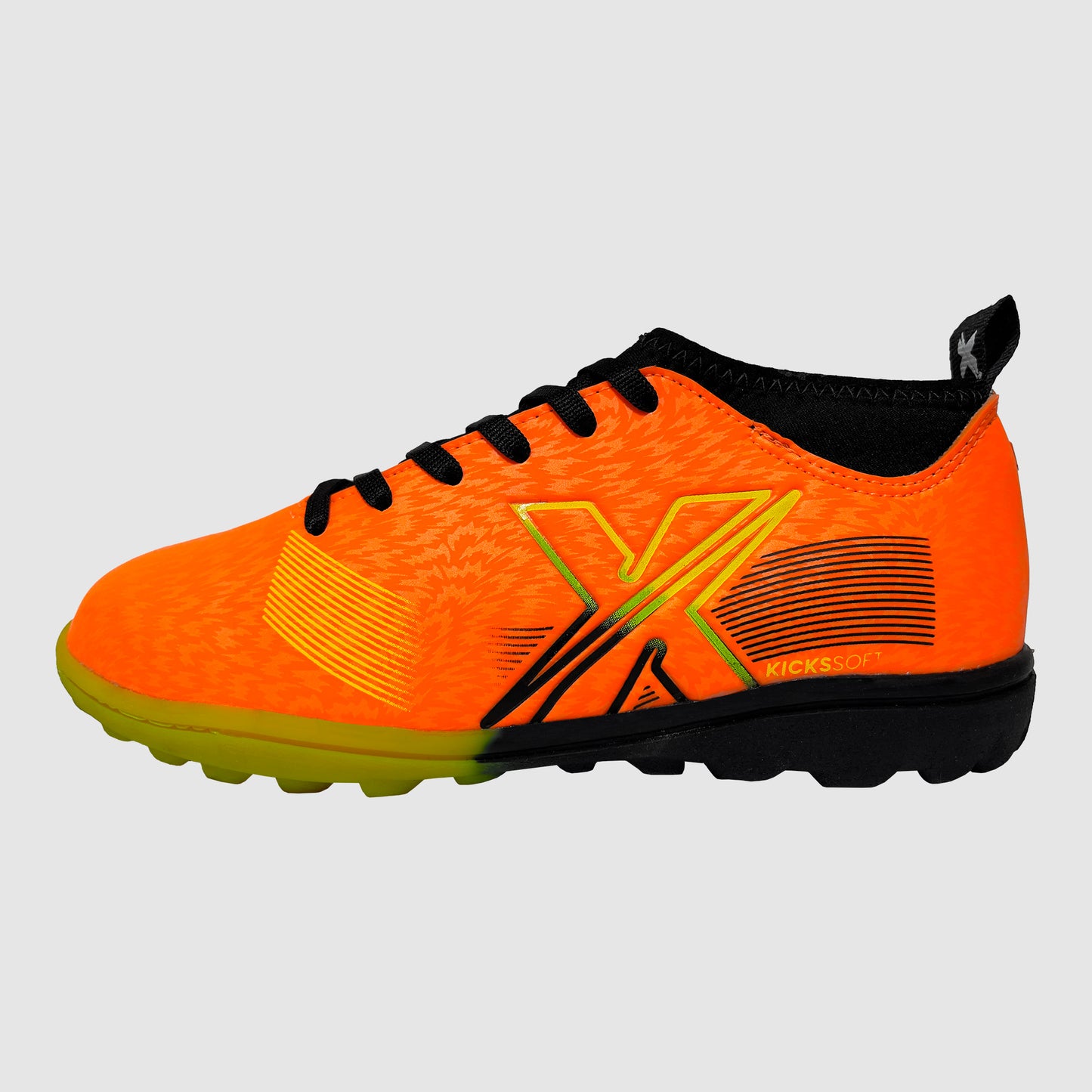 Zapatillas multicancha Fut5 X KICKSSOFT Naranja - Junior