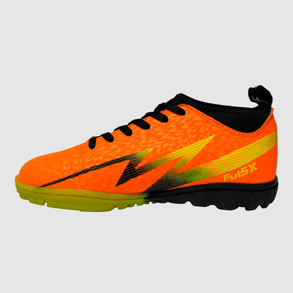 Zapatillas multicancha Fut5 X KICKSSOFT Naranja - Junior