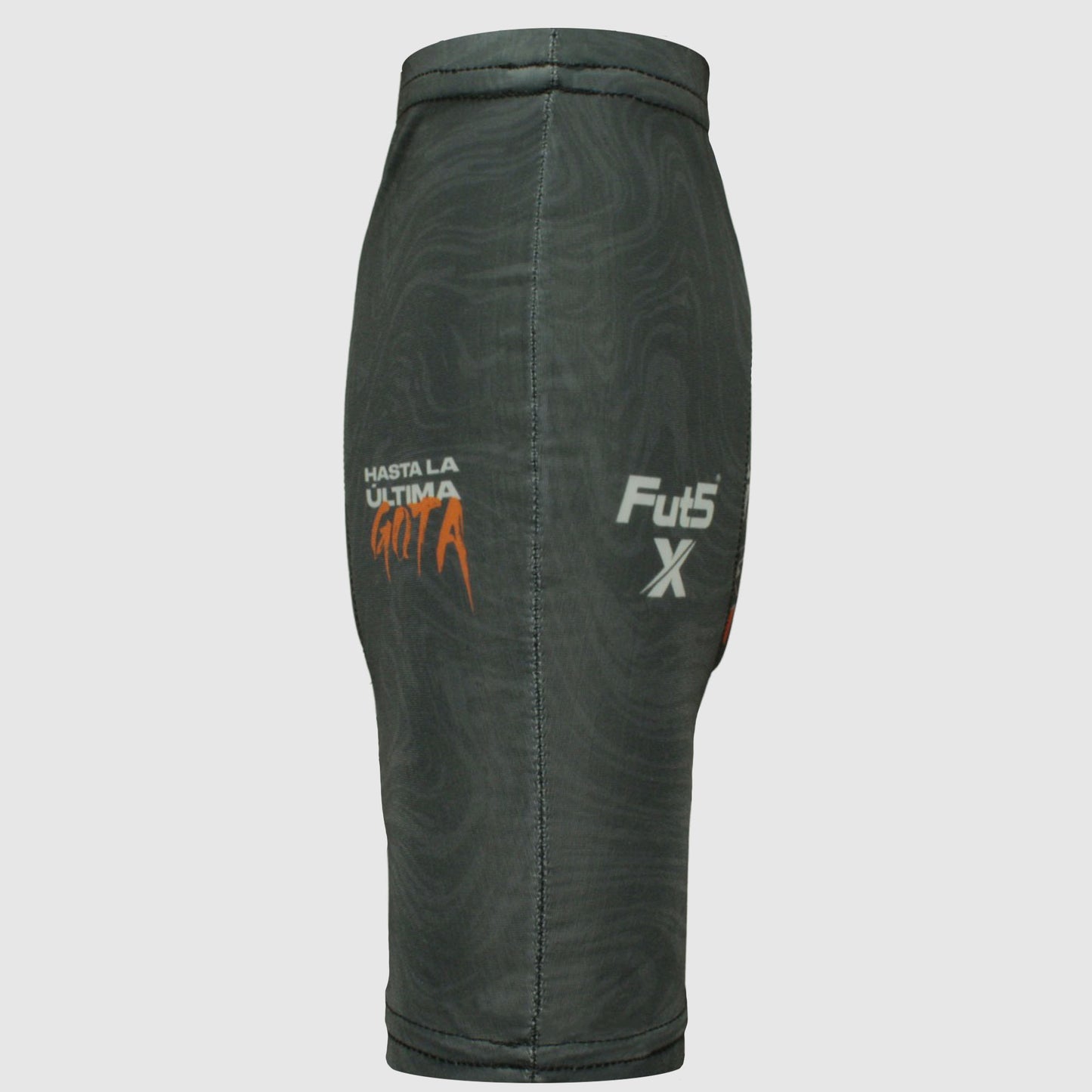 Canilleras para microfutbol Fut5 X ELASTIC TECH - Negras/Naranja