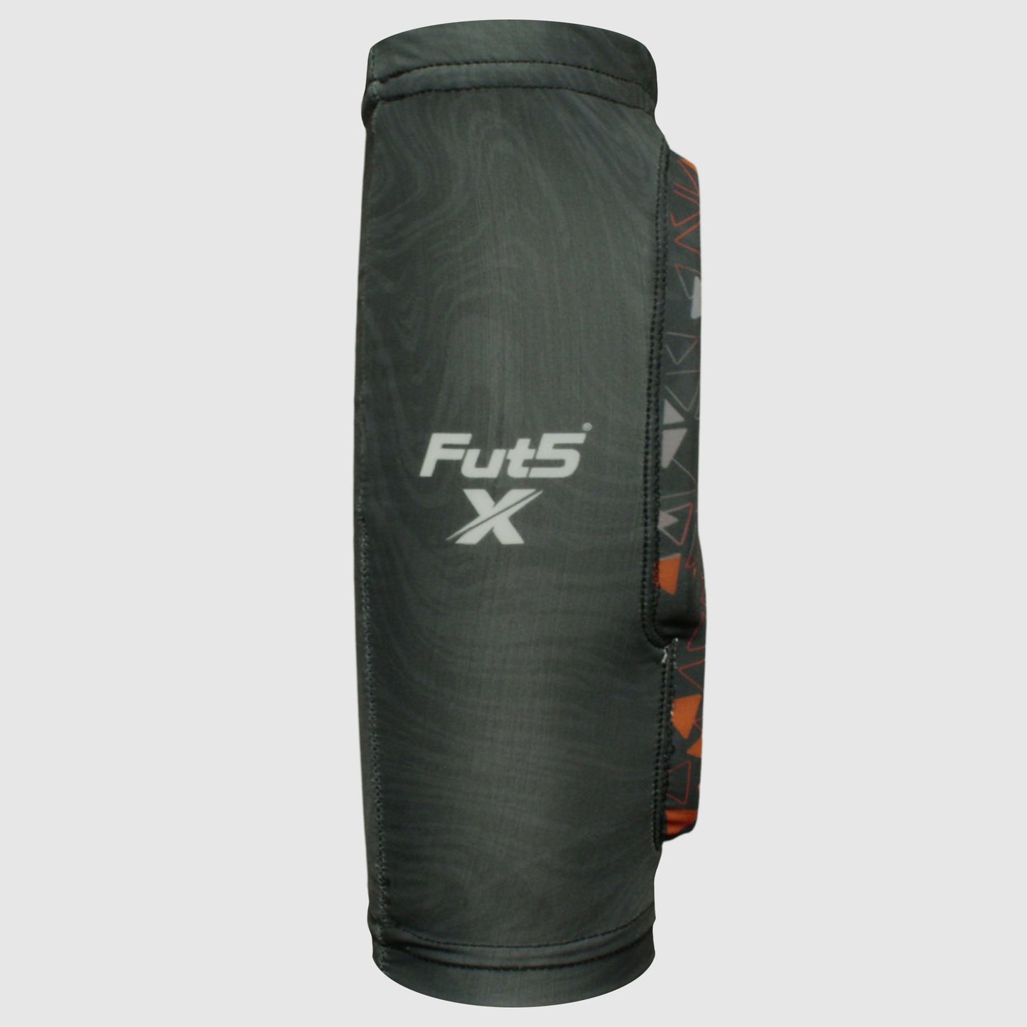 Canilleras para microfutbol Fut5 X ELASTIC TECH - Negras/Naranja