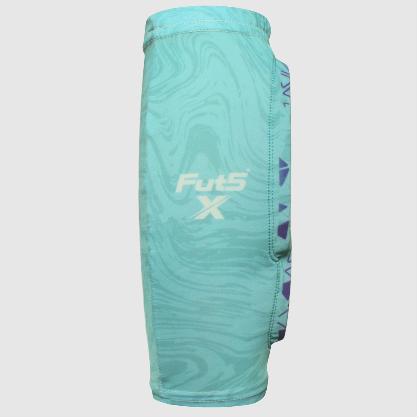 Canilleras para microfutbol Fut5 X ELASTIC TECH - Turquesa/Morado