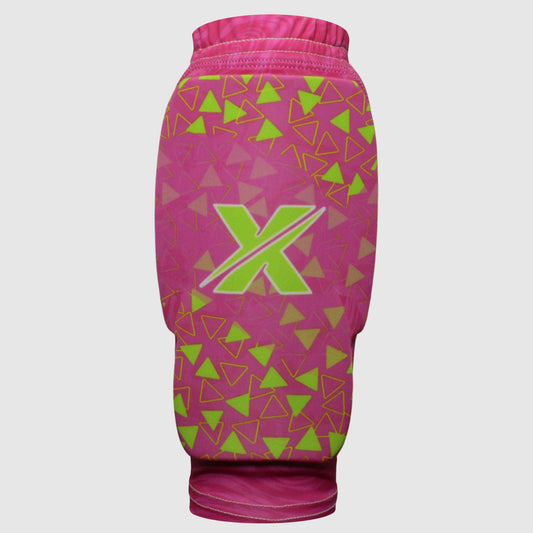 Canilleras para microfutbol Fut5 X ELASTIC TECH - Fucsia/Verde